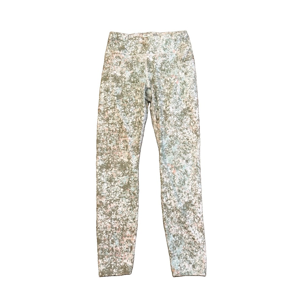 Avia Leggings Youth Girls Large (10-12) Floral Performance Stretch Athletic Yoga